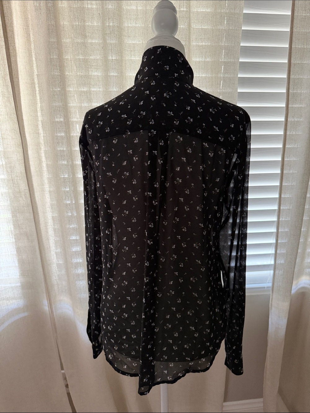 MICHAEL KORS Black Floral Blouse -S - Picture 6 of 6